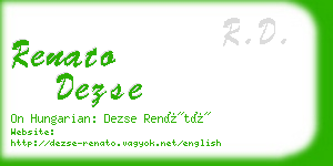 renato dezse business card